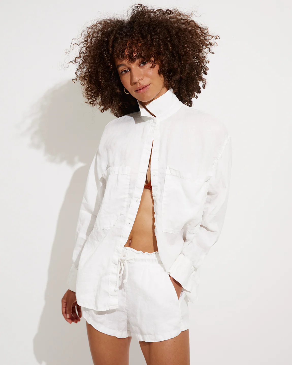 Getaway Button Down - Coconut
