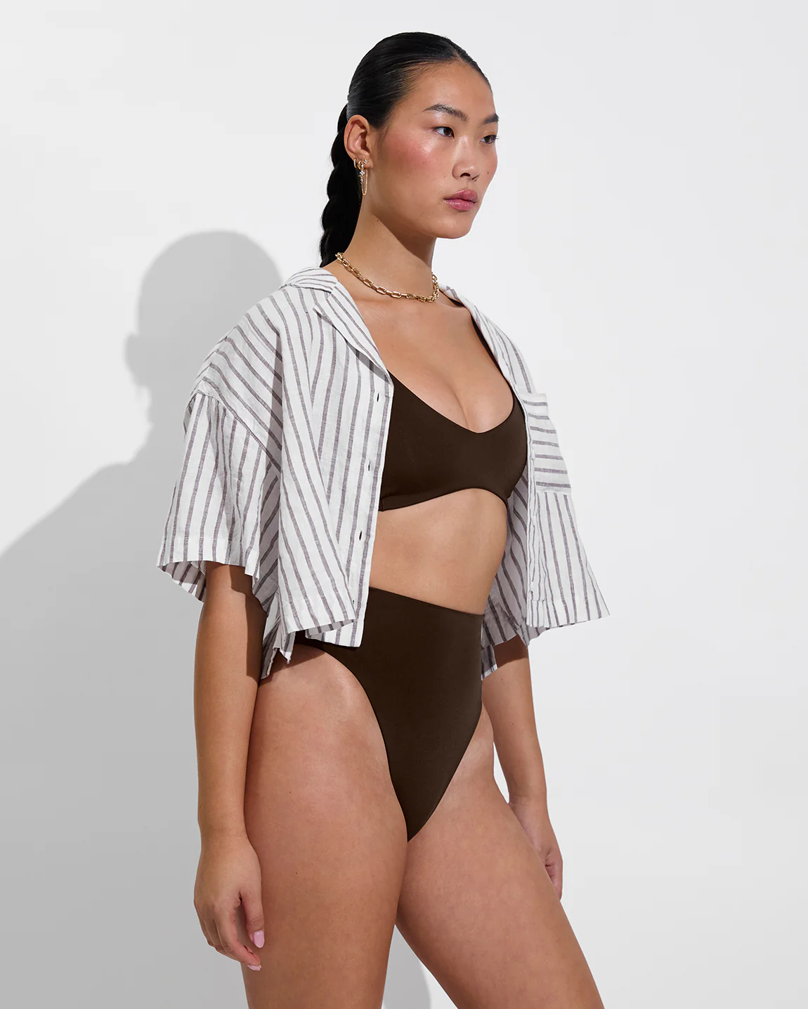 Leisure Shirt - Classic Stripe: Stormy / Coconut - Image 7