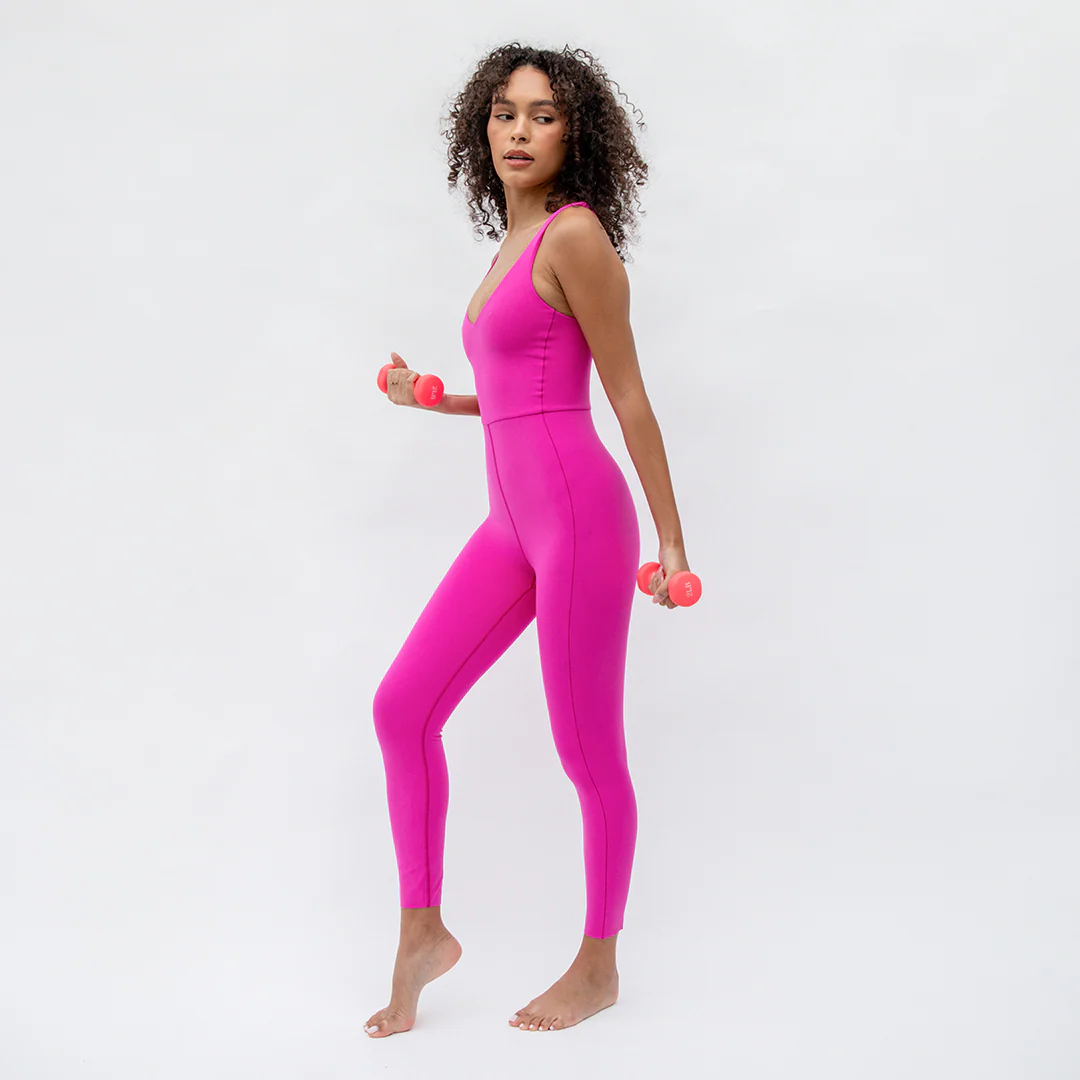 Plunge Playsuit 25" - Hot